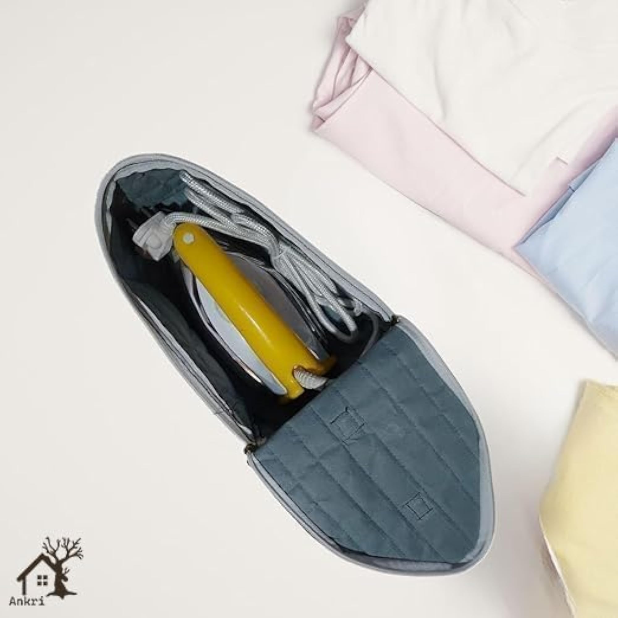 Portable Iron Storage Case with Handle & Zipper